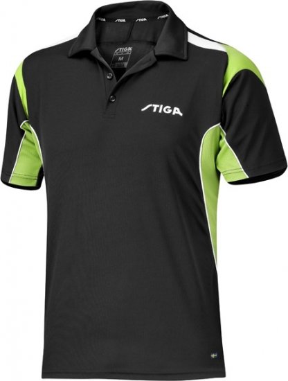 STIGA Sync Shirt Black/ Lime - Medium - Click Image to Close
