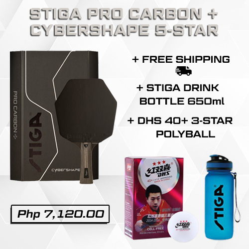 STIGA Pro Carbon + Cybershape 5-Star Hobby Bat