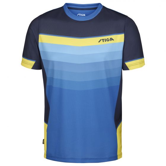 STIGA River Shirt Blue/Yellow - P980 : PingPongOnline.com, Table Tennis  Super Store